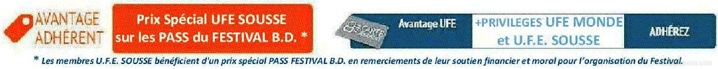 Adhésion UFE SOUSSE - FESTIVAL BD 2019